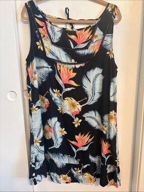 Roxy Black Tropical Floral Mini Dress